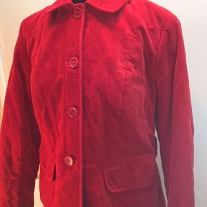 Talbots Red Quilted-style Jacket Size 10